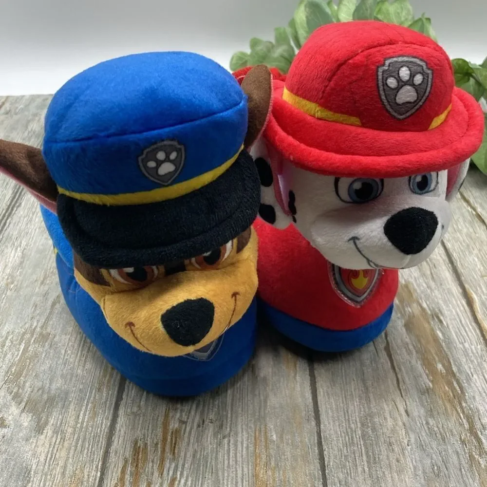 Baby Toddler Paw Patrol Light Up Comfy Slippers Shoes Sizes 5/6